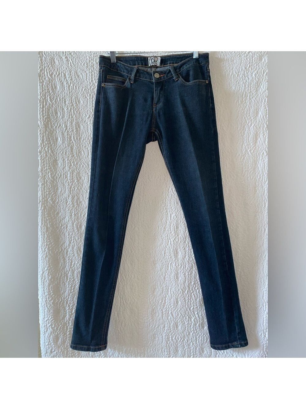 AKDMKS Embroidered Skinny Leg Jeans
